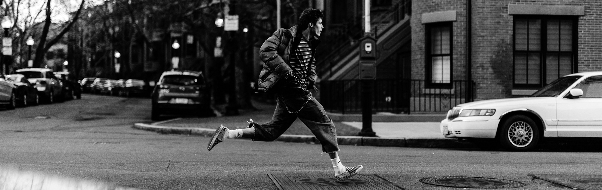 Man running on the street